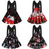 New Valentine'S Day Temperament Fashionable Casual Long-Sleeved Slim-Fitting V-Neck 3D Digital Printing Big Pendulum Dress