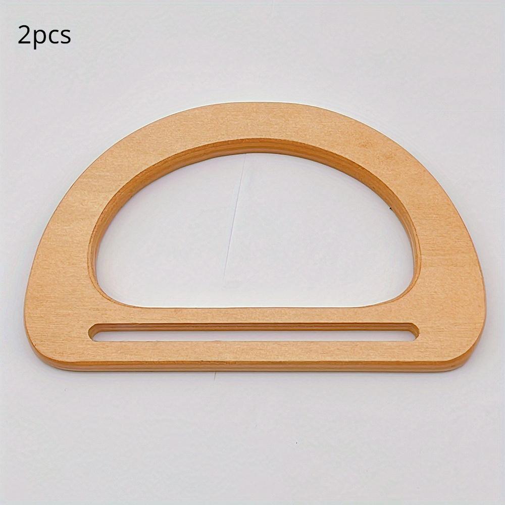 

2 шт. D-подібні дерев’яні ручки для сумок, багато кольорів, запасні аксесуари для сумочок, матеріали для рукоділля своїми руками 2pcs бежевий