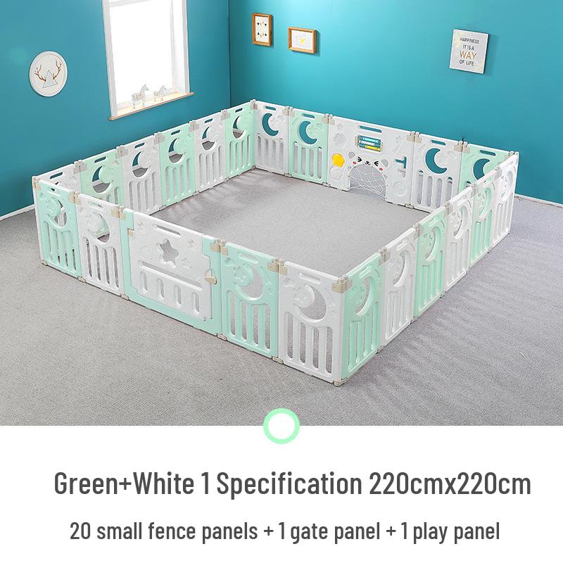 Folding Children's Playpen: Indoor Playground & Baby Crawling Mat with Safety Walker Guardrail