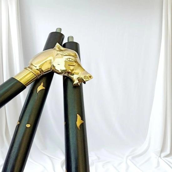 Brass Horse Slim Handle Walking Stick Minimal Designer Walking Cane Elegant Gentleman Gift