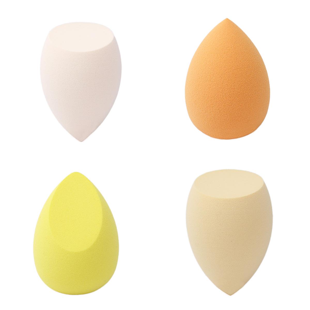 4-Piece Beauty Sponge Set with Beveled Cut - Ultra Soft, Non-Absorbent. Purple