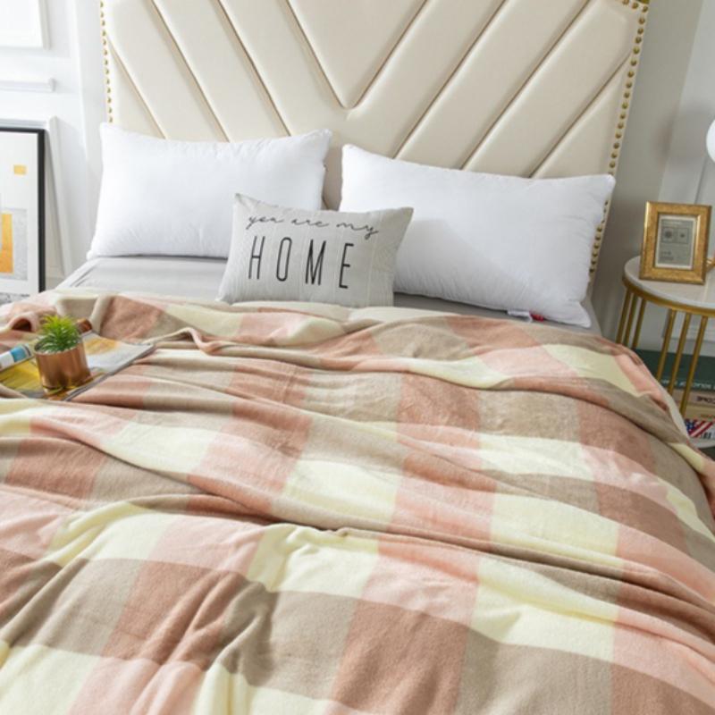 Solid Color Blanket Flannel Blanket Soft Bedsheet Air Conditioning Cover Blanket Double-sided Flannel All Season Coral Fleece Blanket