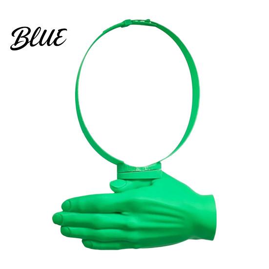Summer Sun Hat 3D Printed Head-Mounted Visor UV Protection Ergonomic Hands-free Palm Design Wearable Head Mount Shade Cap with Open Frame Breathable