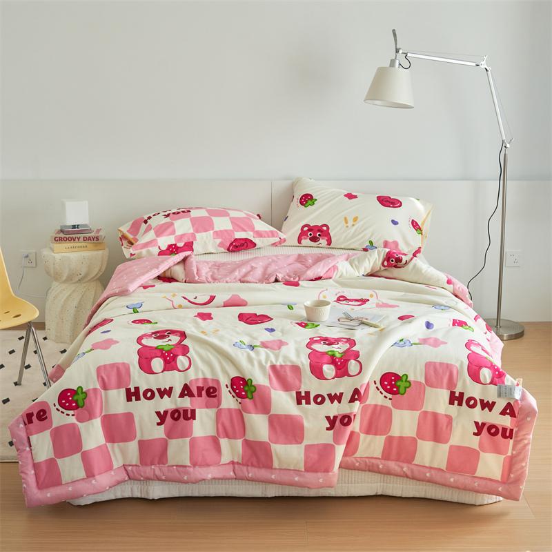 100% Cotton Animal Botanical Print Summer Comforter Comfortable Soft Breathable and Lightweight Quilted and Machine Washable