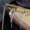 Tassel Irregular C Shape Punk Korean Ear Cuff Dangle Earrings Clip On Earrings Women Ear Clip
