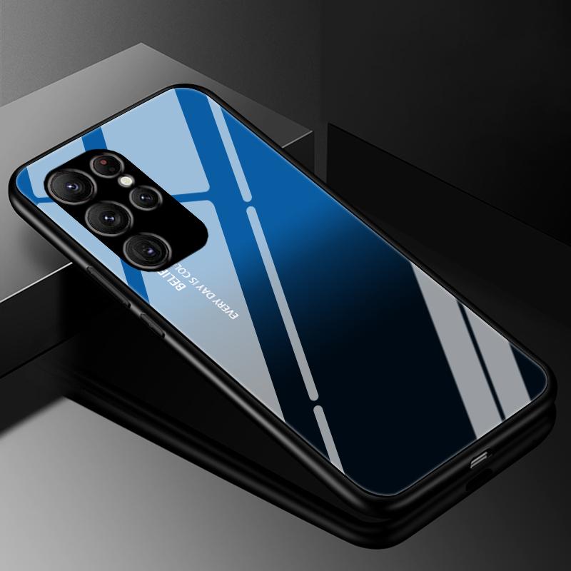 For Samsung S25 Ultra Case Cover Tempered Glass Cases for Samsung Galaxy S25 Ultra Luxury Hard Back Bumper S25Ultra S 25 Ultra