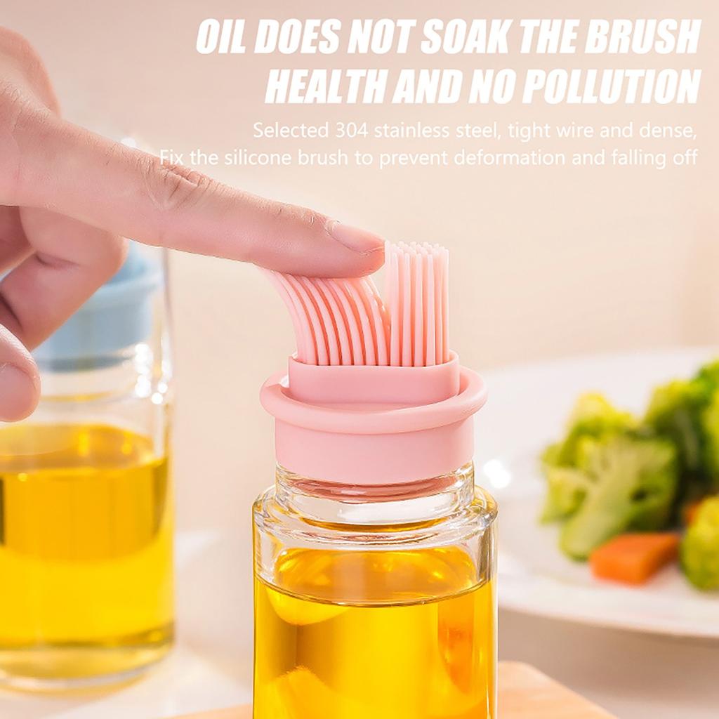 Brush Oil Bottle Silicone Oil Bottle Household Cover And Brush Integrated