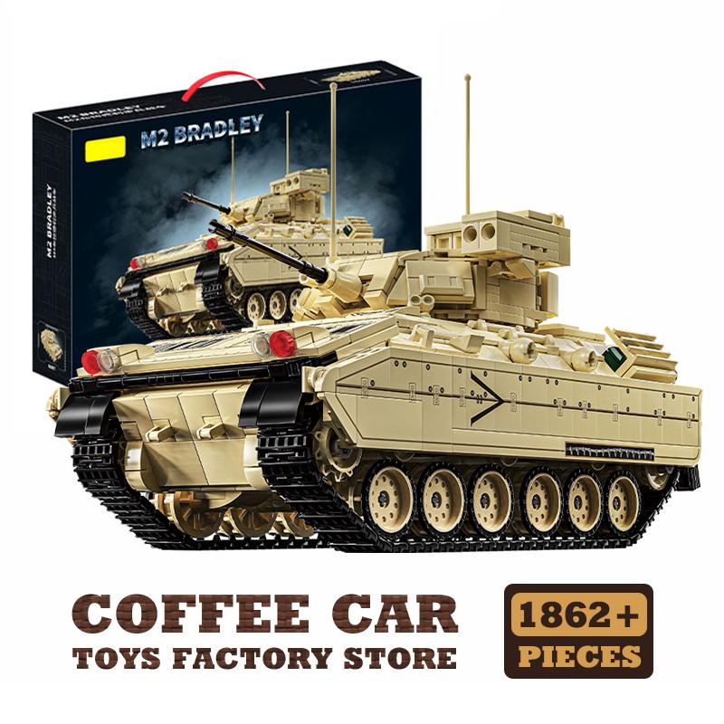 Non-Toxic New Stryker Armored Vehicle Moc Bricks Puzzle Toys Ww2 Military Tank Building Blocks Soldier Cars 3D Model Adult Children Kids Gifts