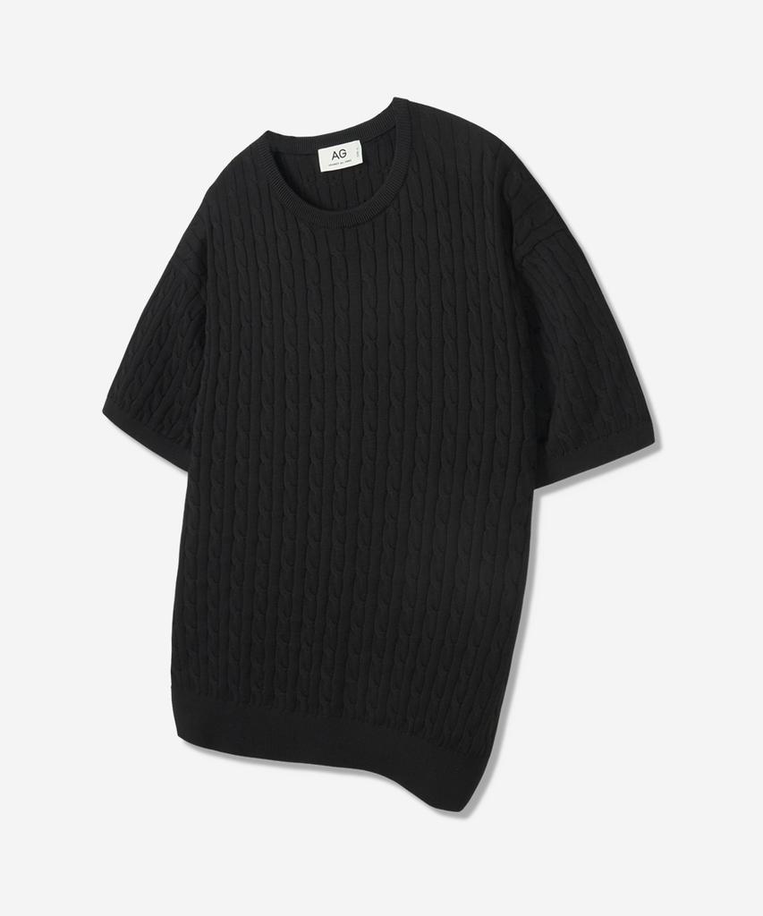 AGOD [2Pack] Cotton Modal Washable Crew Neck Cable Knit - 6 Colors