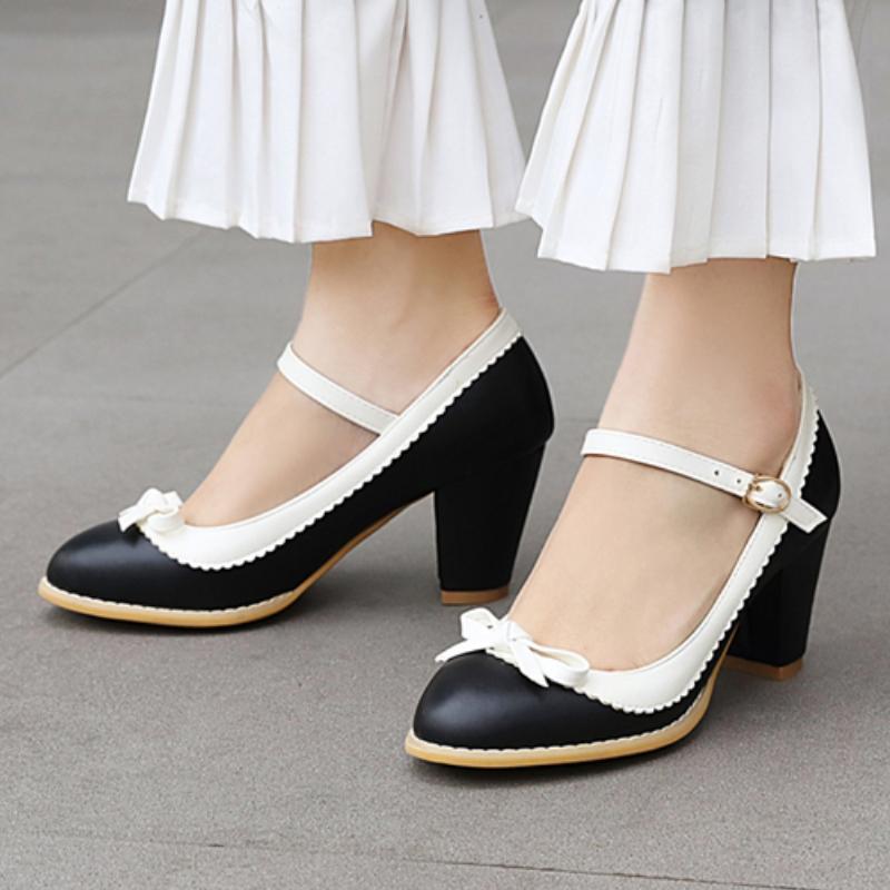 Women's High Heels Loafers Shoes Fashion White Black Blue Red Heeled Party Wedding Shoes Female Dress Pumps Big Large Size 45