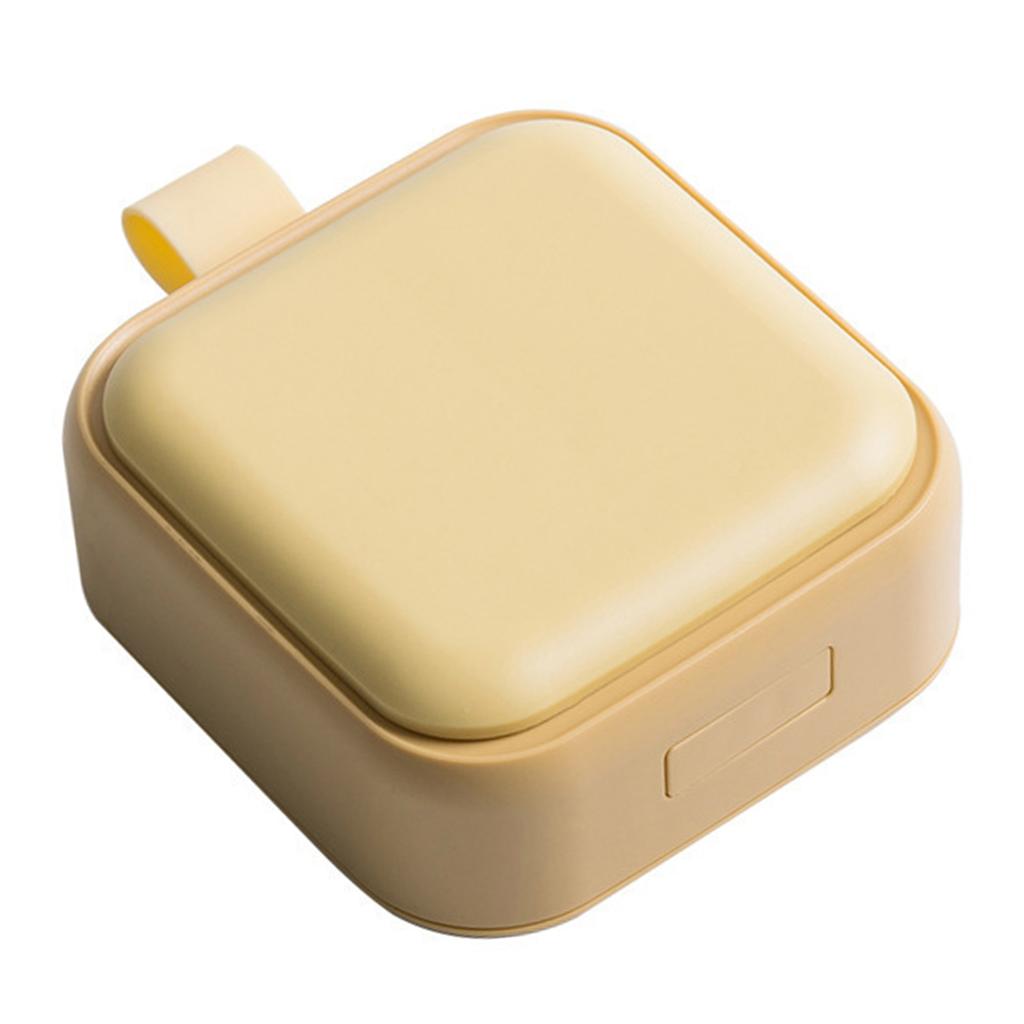 4 Compartments Travel Medicine Organizer Sealed Small Medicine Box Weekly Medicine Case Portable Vitamin Container Square Yellow