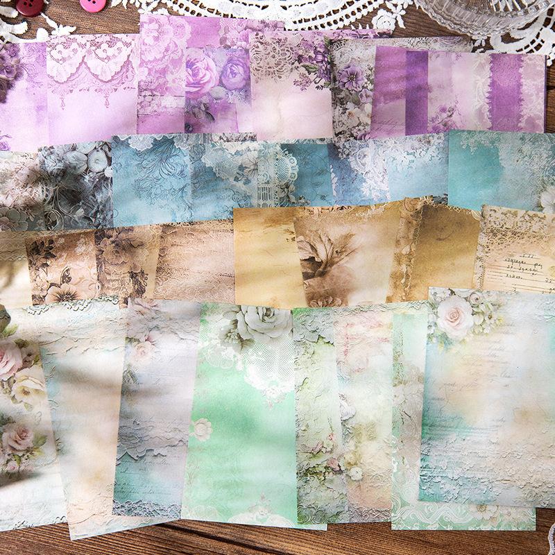 40pcs/1 lot Material Paper Tsunayama Collection Series Retro Floral DIY Material Decoration