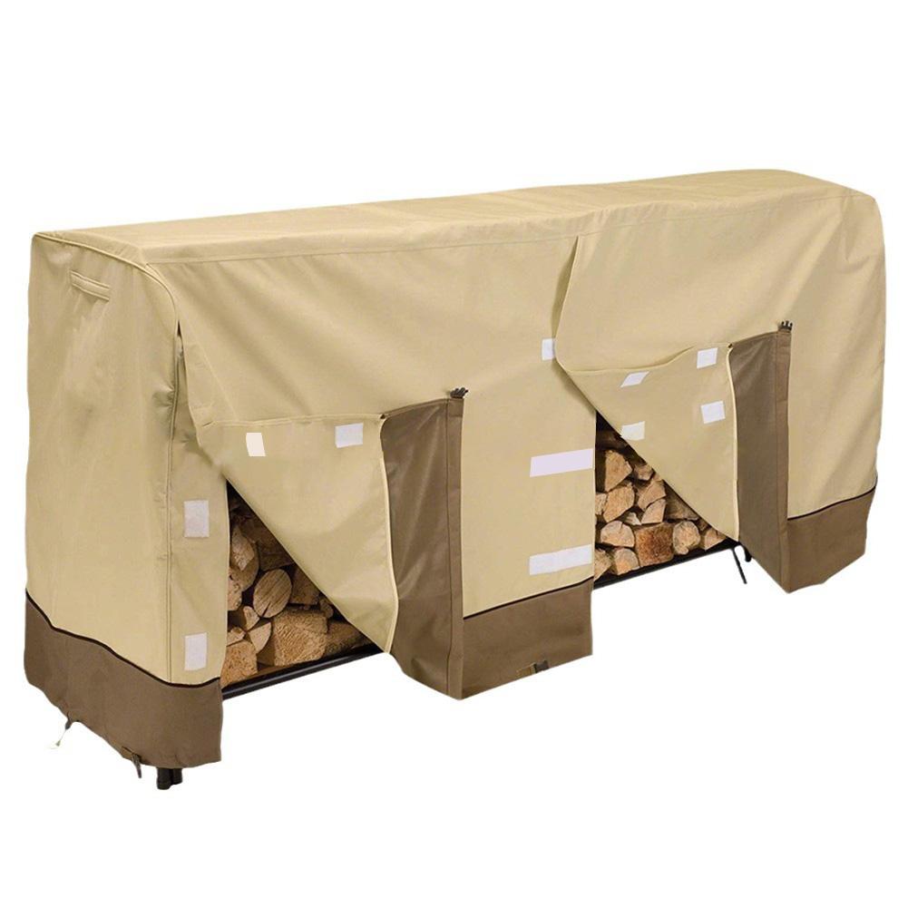 210D Oxford Cloth Firewood Shed Cover with Water Resistant Coating and Ventilation Holes Suitable for Outdoor Use