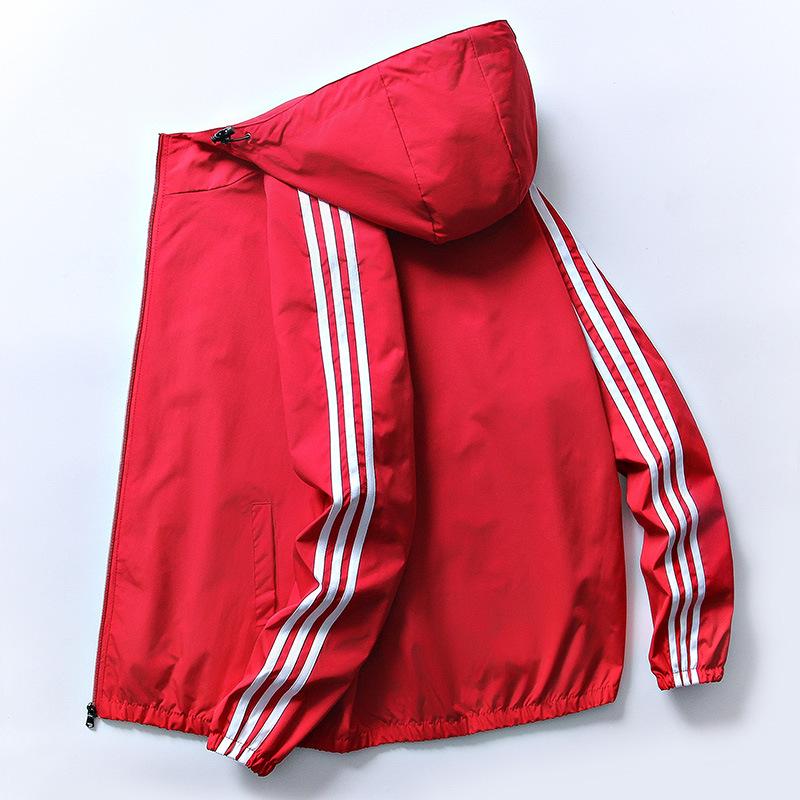 Men's Hooded Sport Jacket - Casual, Lightweight Spring/Autumn Outerwear for Teen Students