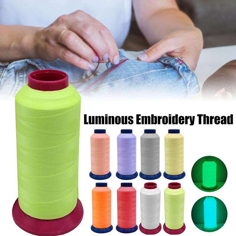 1 Roll 1000 Yard Luminous Sewing Line For Clothes Sewing Thread Embroidery Thread Noctilucent Spool DIY Needlework Cross Stitch