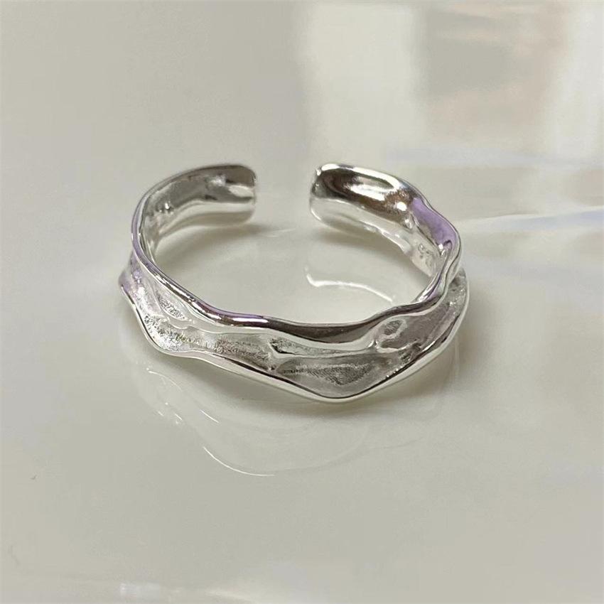 Over 120 Styles Korean style zircon diamond ring women's 925 sterling silver spring and summer niche light luxury high-end index finger ring open ring