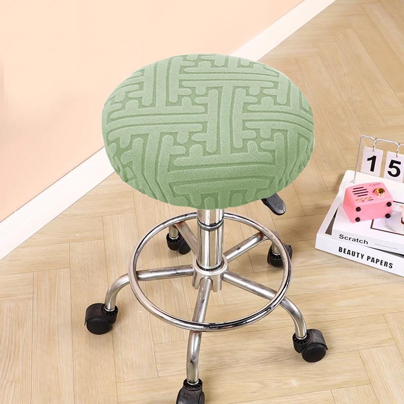 Simple and Universal Round Stool Cushion Cover Bar Swivel Chair Cover Round Chair Cover Bar Round Stool Cover Four Seasons