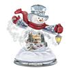 Originality Snowman Santa Claus Wall Clings Stickers Music Box Christmas Stickers Household Window Glass Decor Waterproof Decals