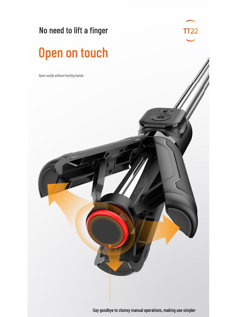 Diudiu Portable Mini Selfie Stick: Travel Tripod & Bluetooth Phone Holder for Live Streaming