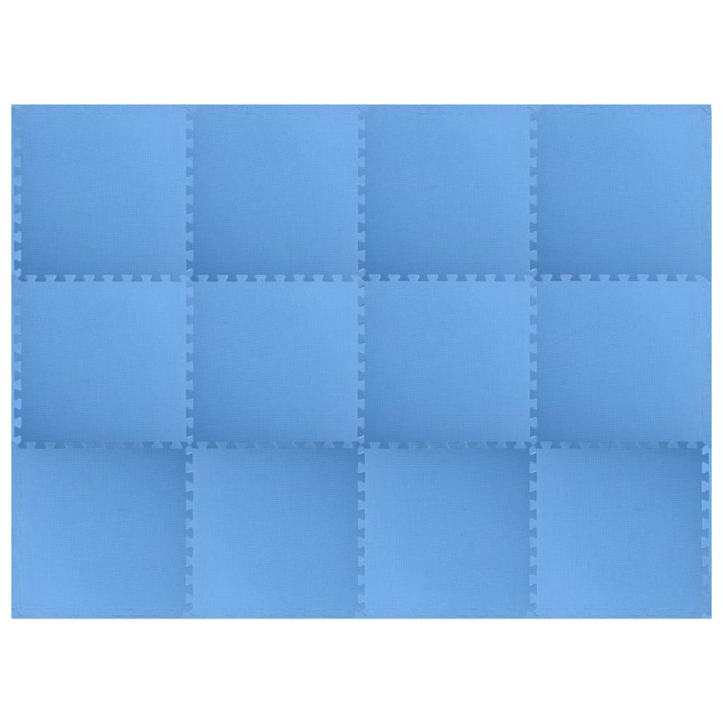 Pool Floor Mat 12 pcs Blue 4.32 m² EVA Foam