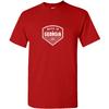 Made In Georgia Badge- Classic City Sports Team T-Shirt - Red