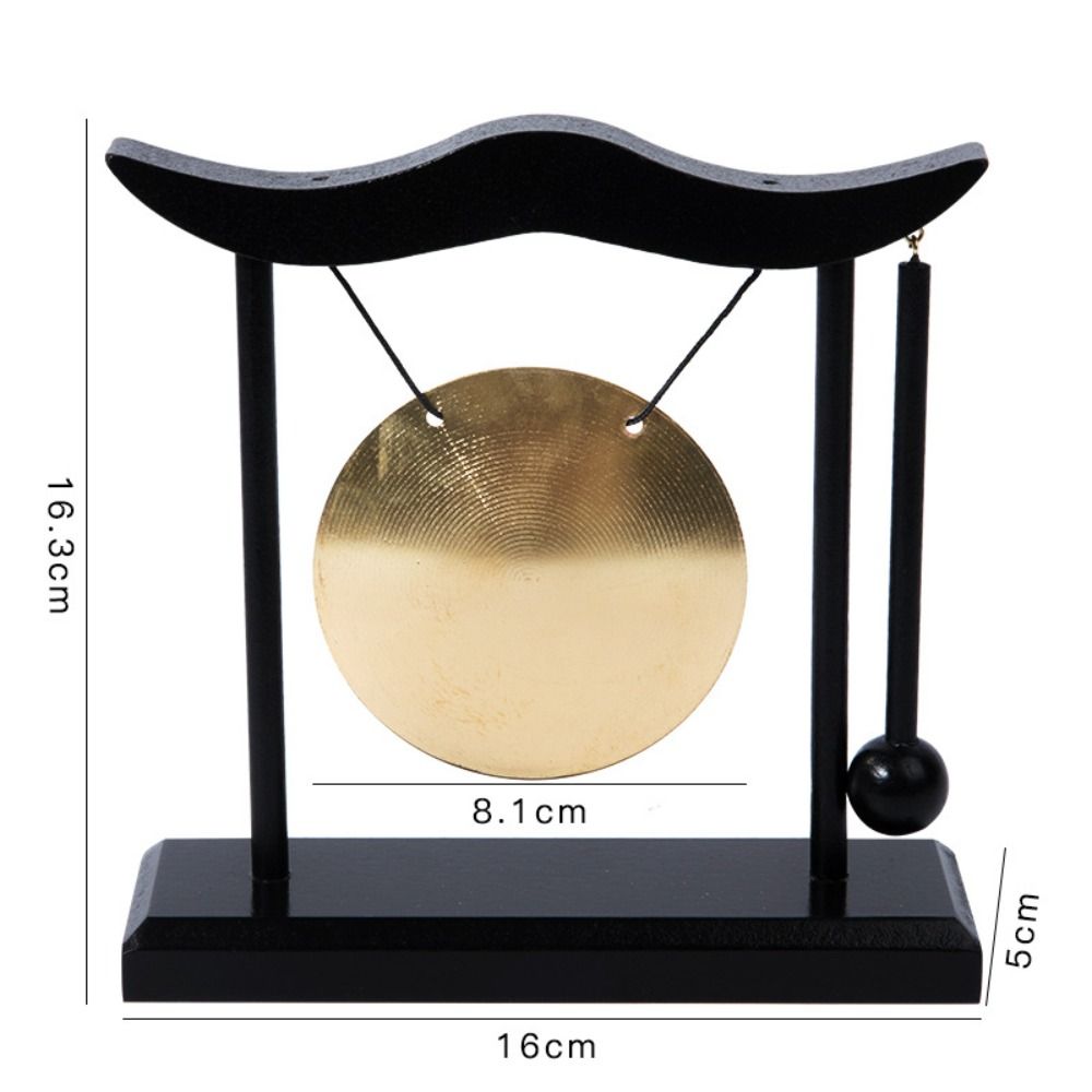 Loud Sound Gong Ornament With Base Decorative Craft Display Home Decor Statue Office Decoration