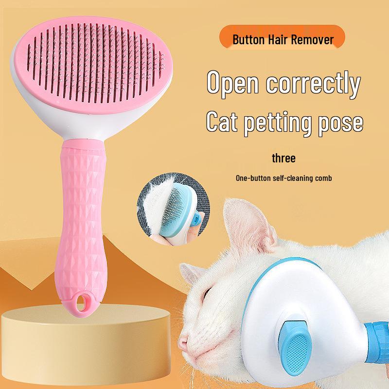 Custom Cat & Dog Grooming Comb - Removes Loose Hair, Detangles Long Fur, and Cleans with Ease