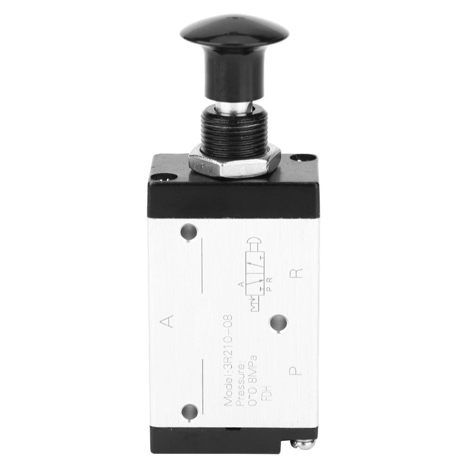 

3R210‑08 2-позиційний 3-ходовий пневматичний золотниковий клапан з ручним керуванням