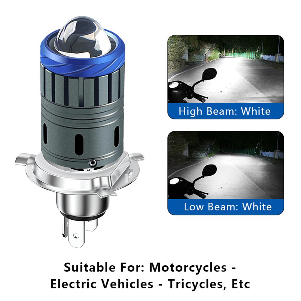 1Pc 20000Lm Motorcycle Headlight H4 LED BA20D H6 Turbo Bulb High Low Beam Moto CSP Led Projector Lens Motorbike Lamp White Yellow 6000K 3000K