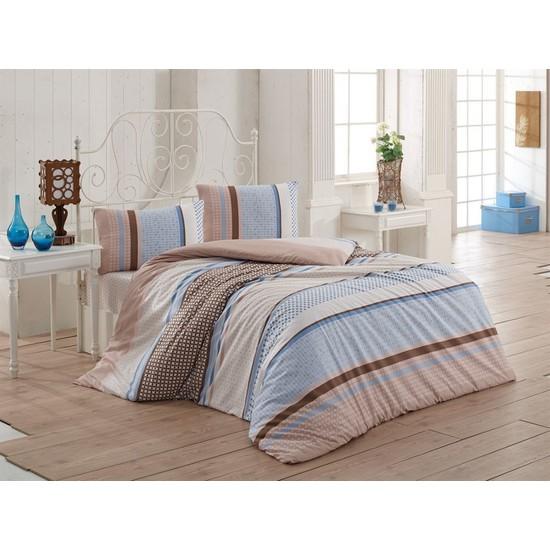 

Tac Kristal Ranforce Single Duvet Cover Set - Vira Brown