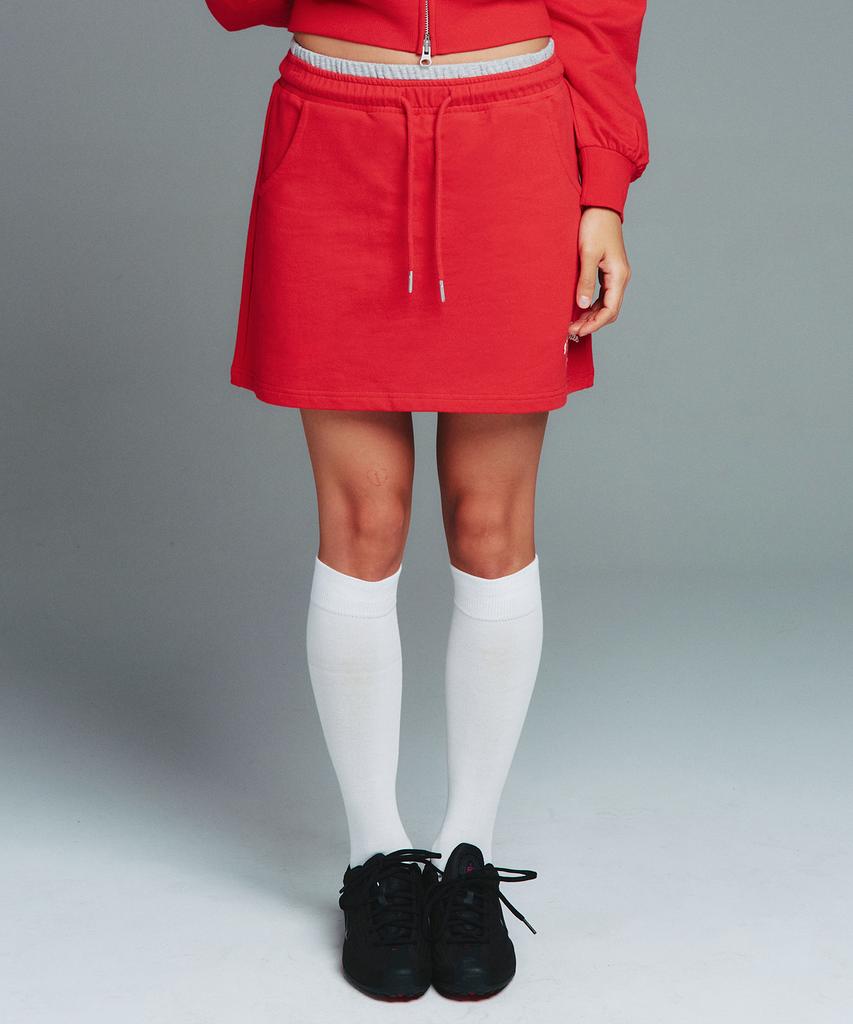Ames Worldwide Classic Mini Sweat Skirt Red