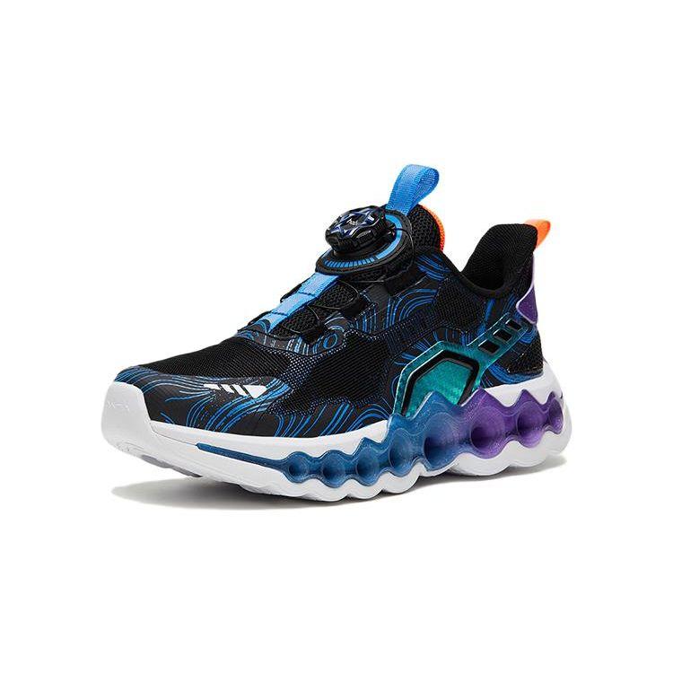 Anta Energy Ring 8.0 Non-Slip Wear-Resistant Low-Top Running Shoes Kids sneaker Black Blue Purple 312325580-8