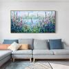Dipinto ad olio originale Astratto moderno Dipinto di fiori colorati