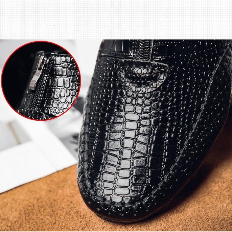 39-46 Mode Herr Casual Läderskor Loafers Moccasins Platt Körskor