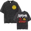 Maglietta Tour Album Rawayana Uomo Donna Vintage Lavato Street 100% Cotone Manica Corta T-shirt