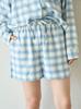Preppy flannel check shorts PWFP255282BLUF
