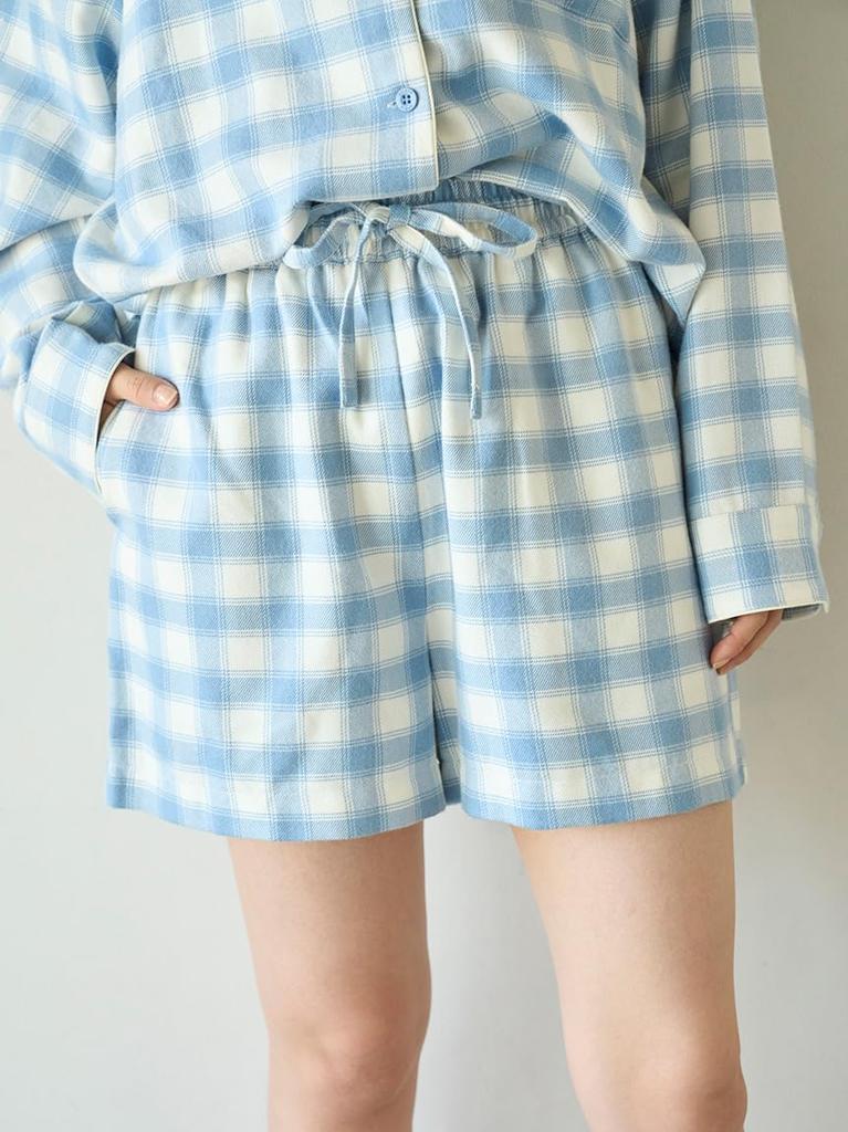Preppy flannel check shorts PWFP255282BLUF