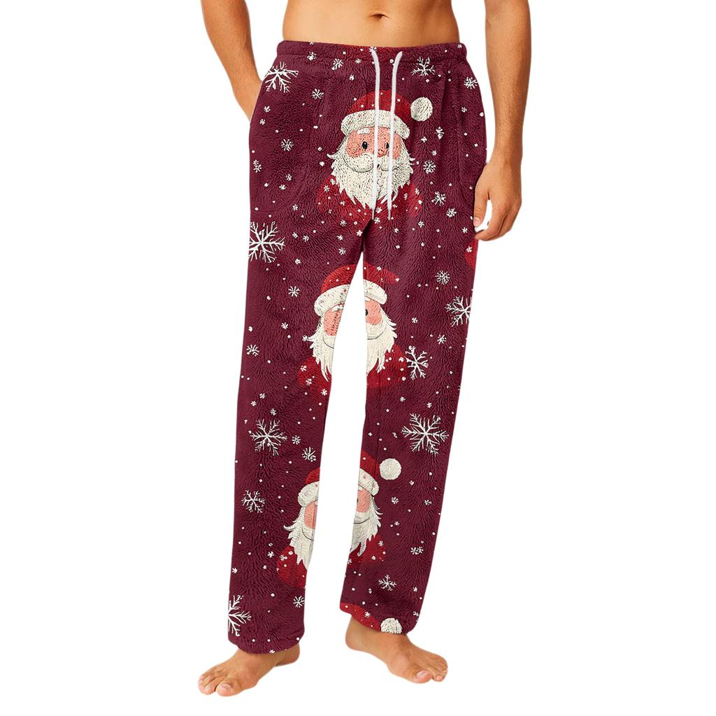 Herrar Flannelbyxor med dragsko och ficka Hemmakläder Sovbyxor