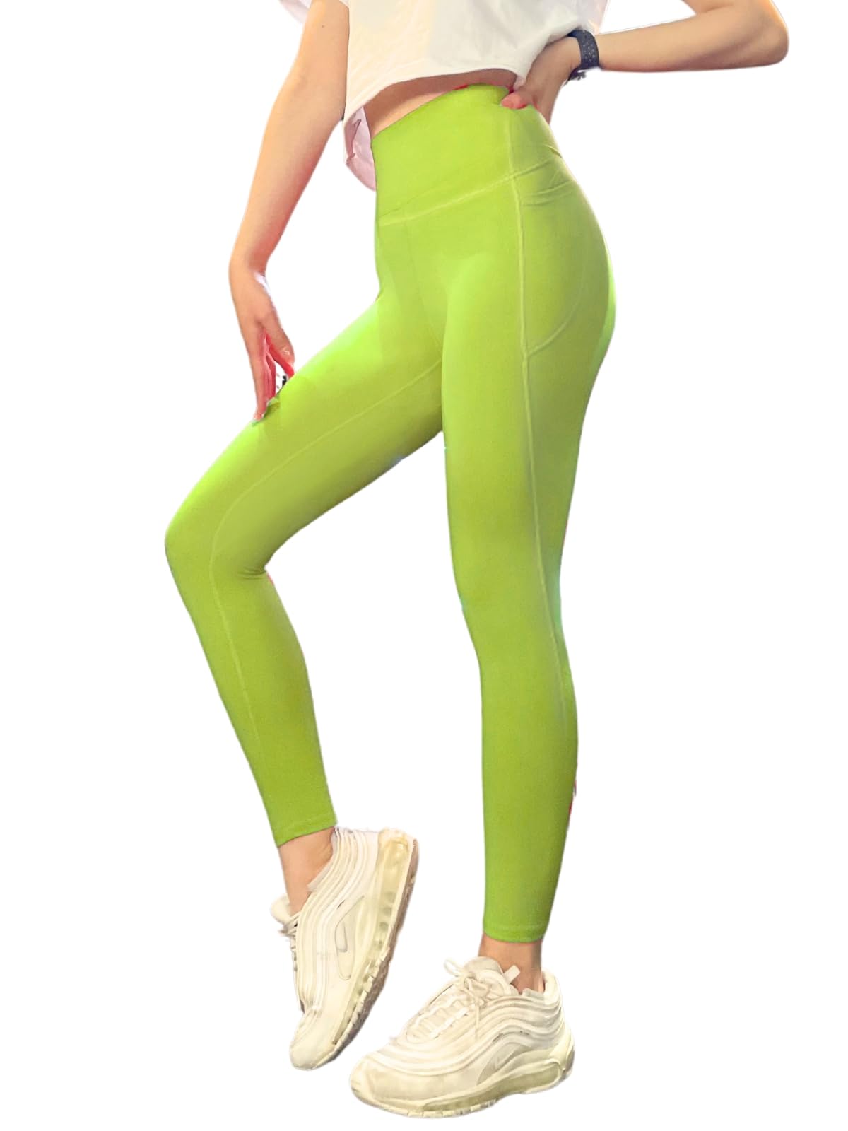 

VEROMAN Леггинсы для йоги с карманами для тренировок в зале и соревнований, Яркая лайкра, Стиль, ppi-lef068 (Зеленый, Л) зелёный