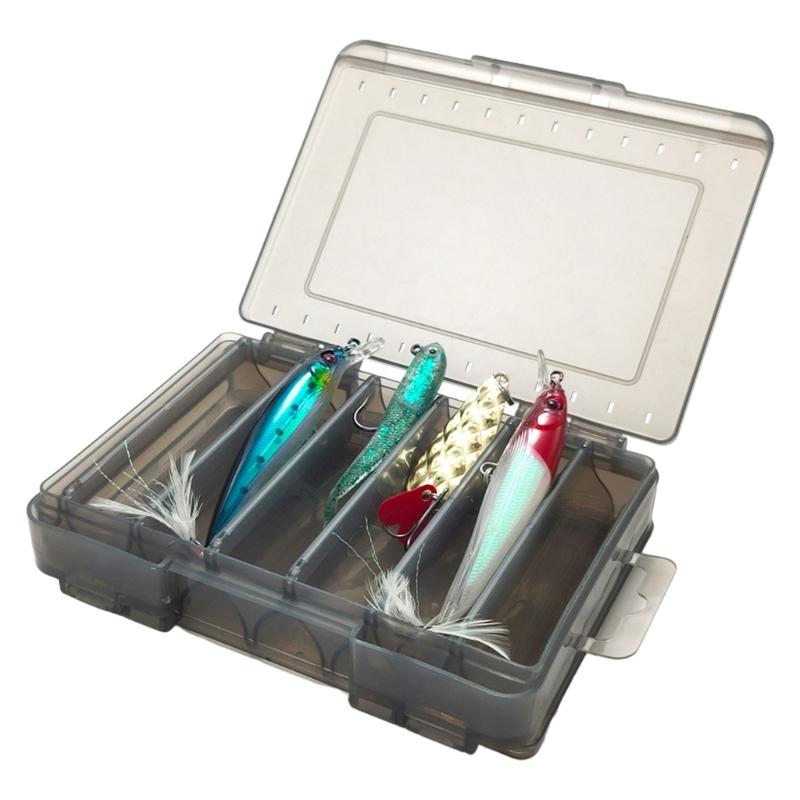 Double Sided Fishing Tackle Storage Box Plastic Fishing Tool Case Jigs Head Hook Storage Organizers Fishing Supply