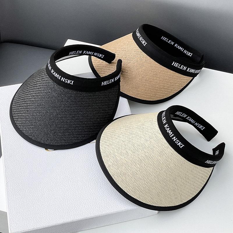 Empty top uv sunscreen hat women's UV protection large brim beach sunshade straw hat cycling sunscreen face cover sun hat