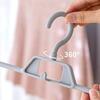 3/6PCS Attachable Pants Skirts Hanger with Non-slip Clips Clothes Drying Rack Wardrobe Space-saving Storage Organizer