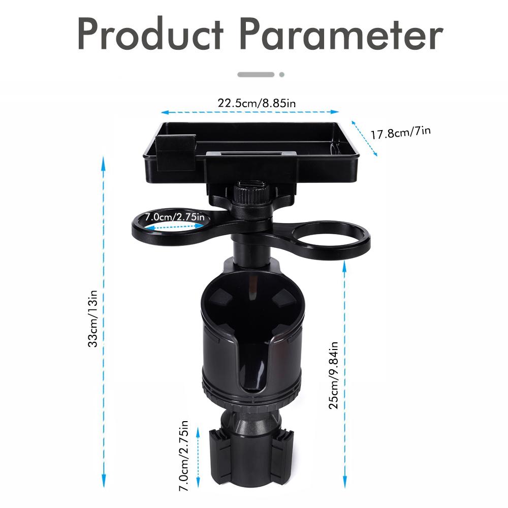 Multi-cup Car Cup Holder 360 Degree Rotating Car Cup Water Bottle Holder Car Cup Holder Car Dinner Plate Car Cell Phone Holder