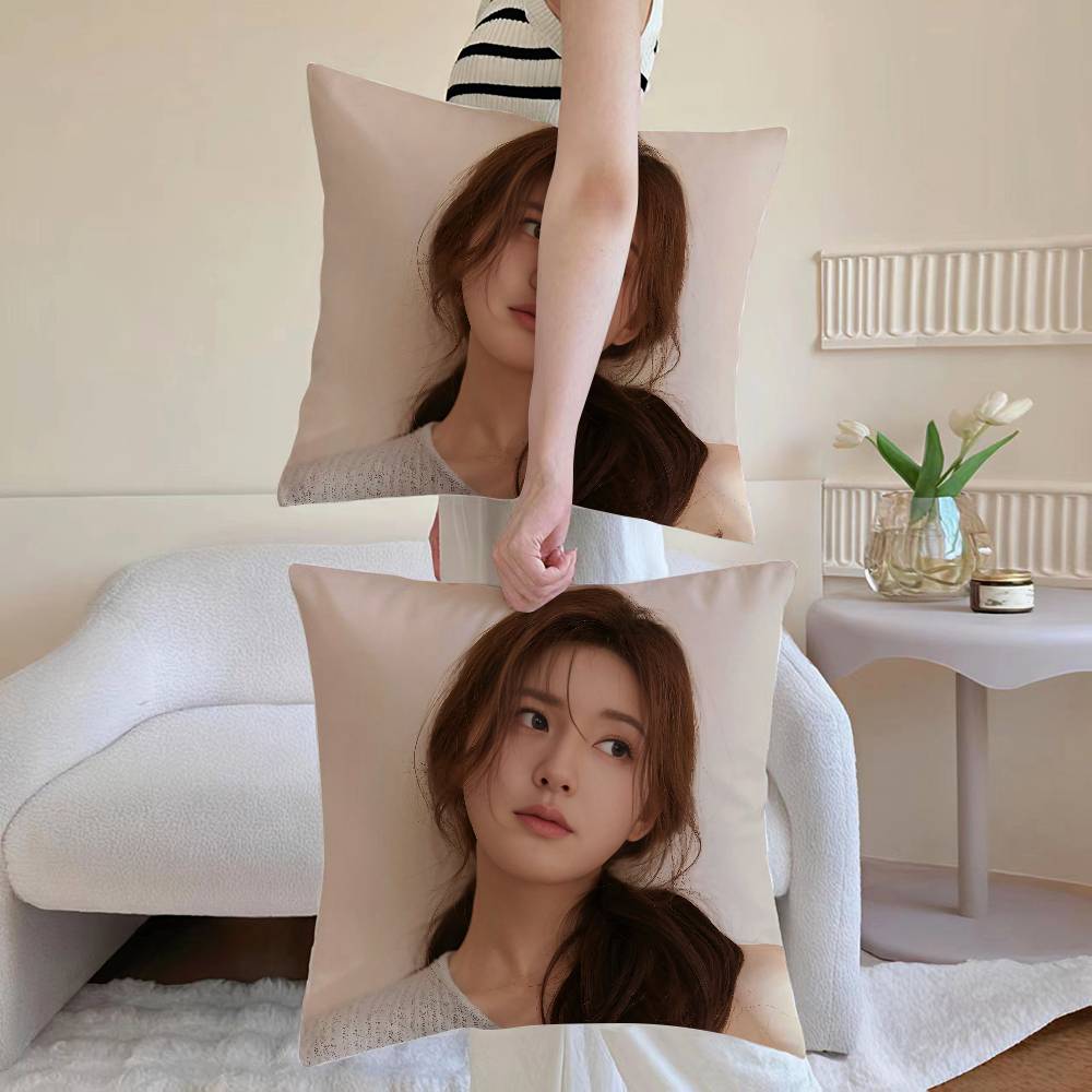 R-Rosy Zhao Pillow Case Anti-dustmite Pillowcase Invisible zipper silky Sofa cushion cover