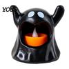 Battery Powered Halloween Lamp Ghost Candle Holder with LED Candle, Cute Tea Light Durable Statue Holder, Spooky Tabletop Decoration for Indoor