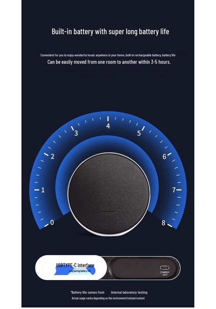 Harman Flying Saucer Creative Desktop Bluetooth Speaker with Subwoofer and Wireless Mini Card Slot.