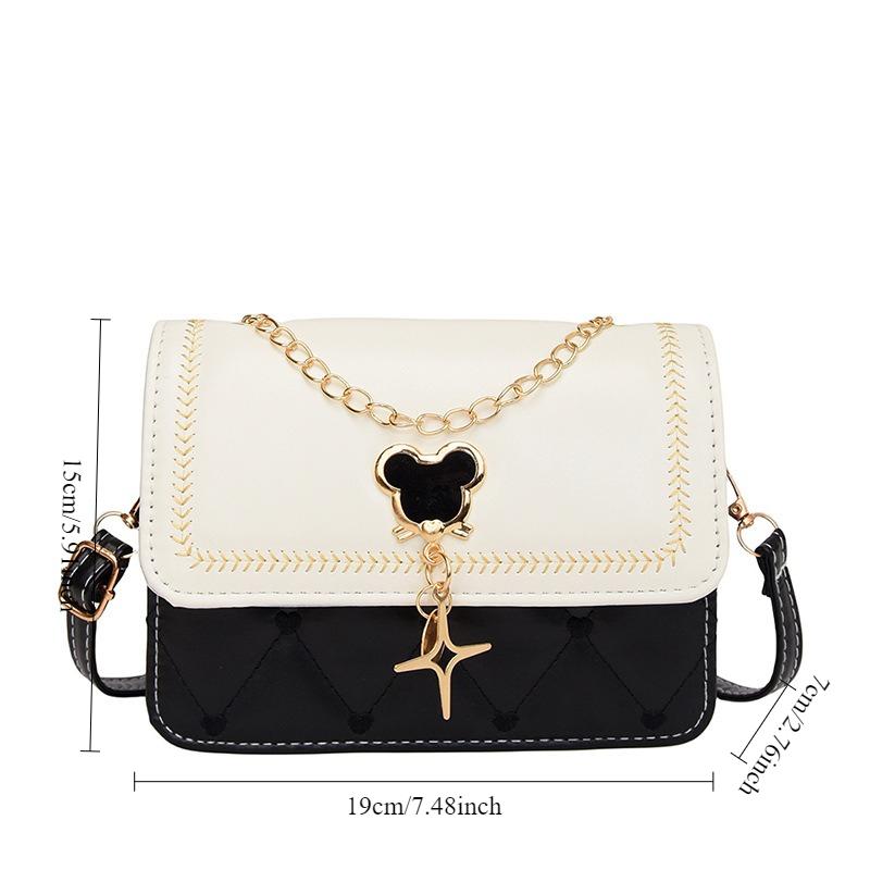 Damen Karotttasche, Neue Ketten-Umhängetasche, Vielseitig und Modisch, Kleine Quadratische Taschen für Party und Pendeln