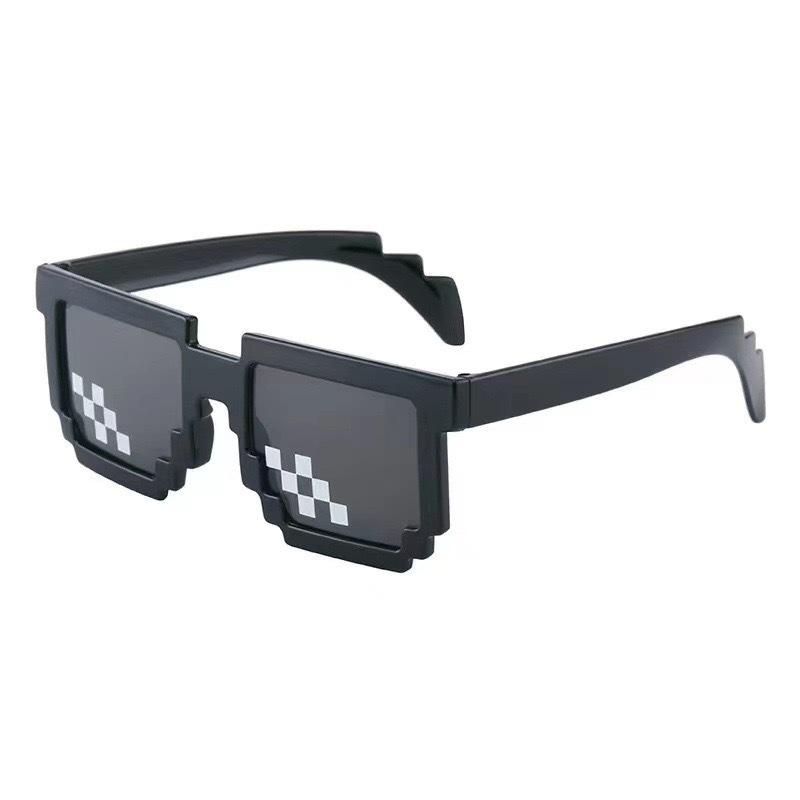 Mosaic glasses two-dimensional sunglasses personalized pixel sunglasses party funny non-mainstream plaid Internet celebrities