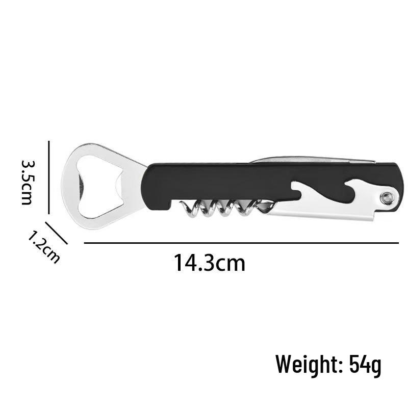 Compact Stainless Steel Seahorse Multi-functional Corkscrew & Wine Opener