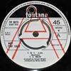 7inch Record T. C. WILEY  T. N. T. TF1073PROMO Fontana 1970 UK Pop Used